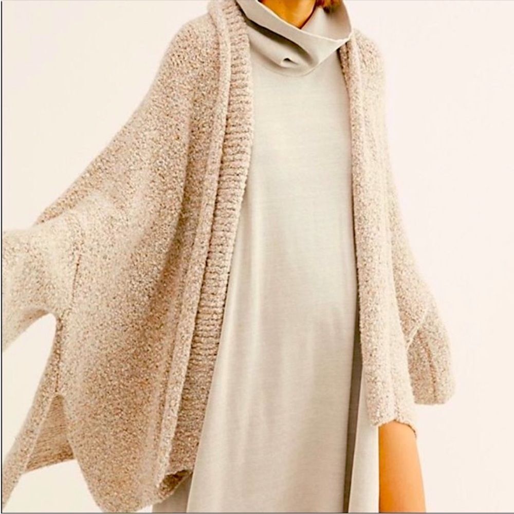 Free People Cozy Soft BFF Wide Sleeve Cardigan - Picture 16 of 16